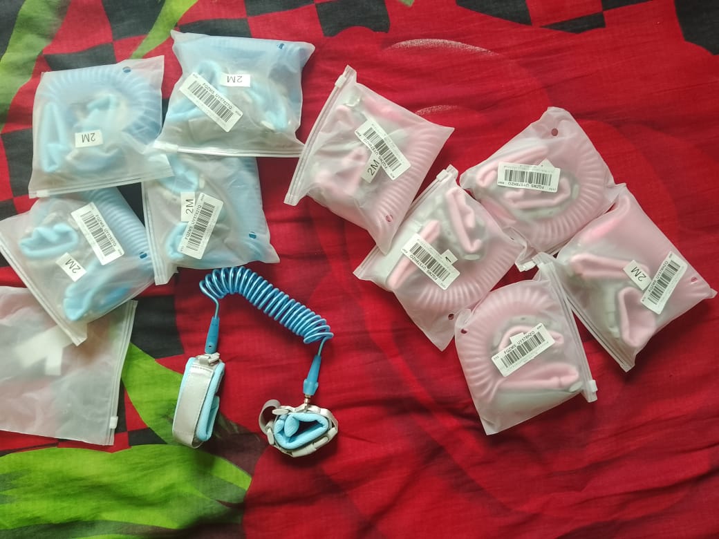 Children Anti lost Safety  Wristband Belt for walking  With Lock and Key 