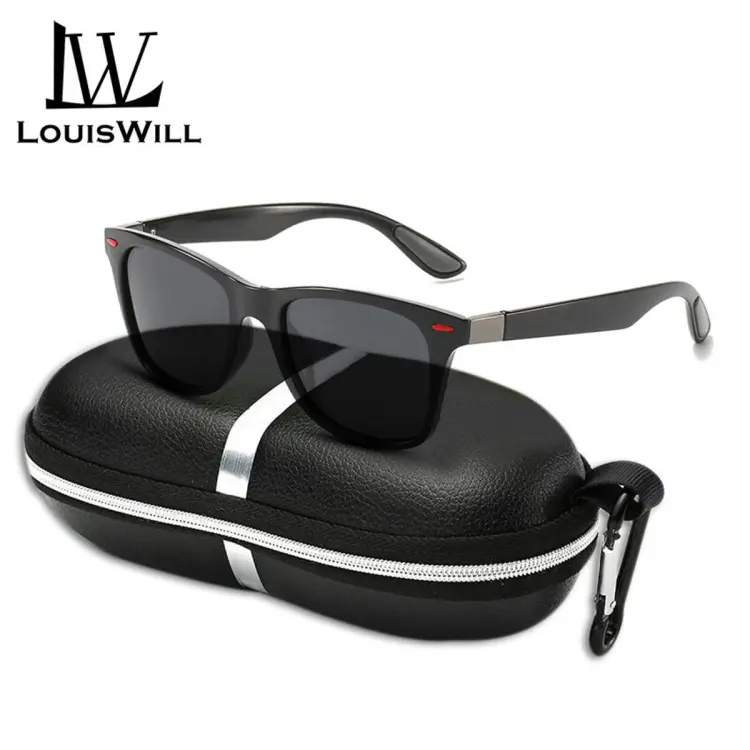 LouisWill Men Women PC  Lightweight  Sport Sunglasses Sunglasses Safety Driving Windproof Eyewear Light Blocking Sun Glasses with Free Box