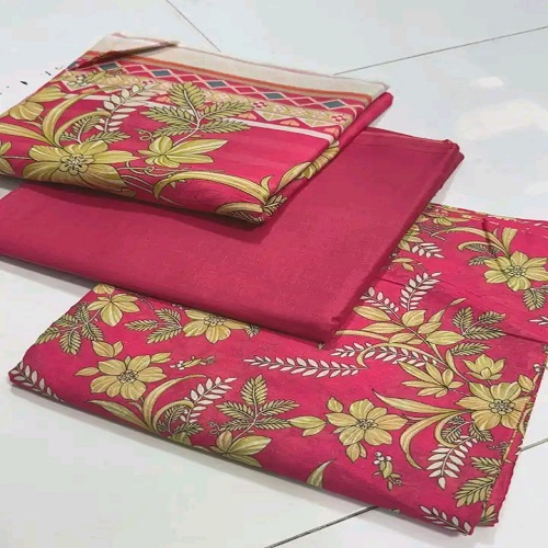 Digital Print Three Piece. জামা পায়জামা দুবাই সিল ওড়না কটন অল ওভার ডিজিটাল প্রিন্ট করা বডি সাইজ ৩৮-৪২-৪৪-৪৮