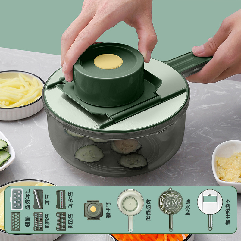 Round planing stainless steel Thread Cut Potato Chipping Machine - Kitchen Multi-functional Vegetable Cutting Artifact