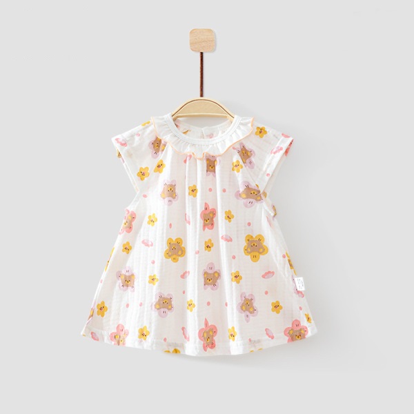 Baby Female Casual Slip Dress. Children Floral dress. Girl Korean Princess Dress. বাচ্চাদের সুন্দর জামা