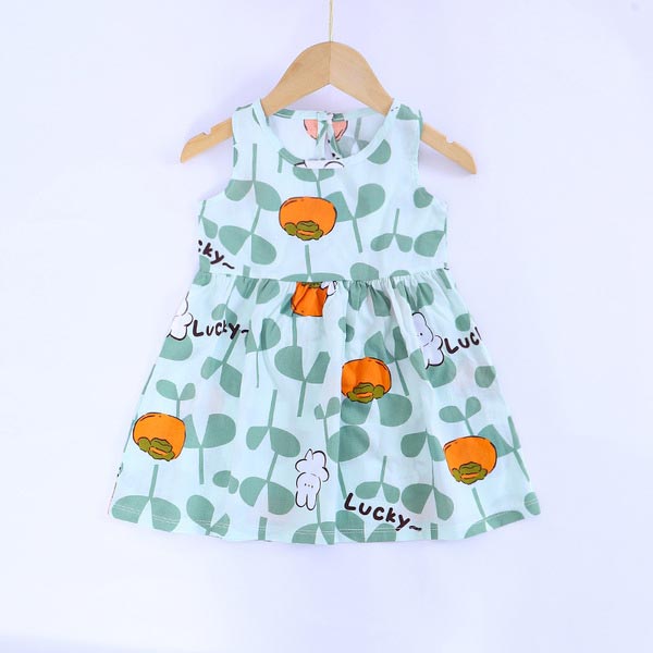 Summer Floral Cotton Silk Sling Dress for Baby Girls – Soft Skirt Kids Party & Casual Wear