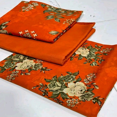 Digital Print Three Piece. জামা পায়জামা দুবাই সিল ওড়না কটন অল ওভার ডিজিটাল প্রিন্ট করা